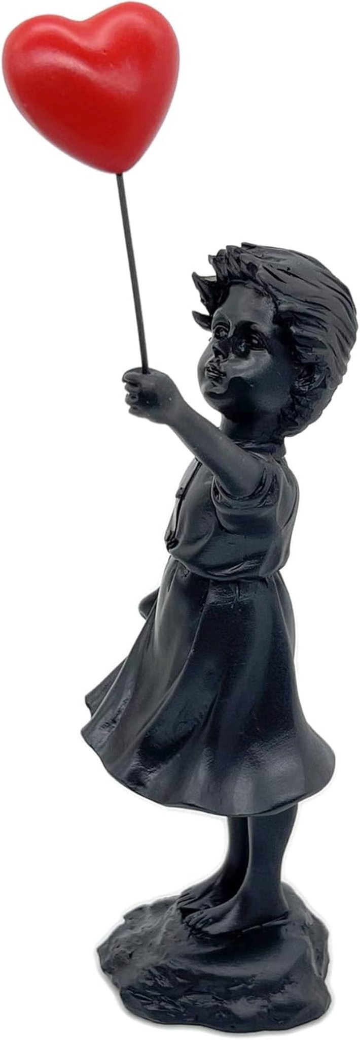 Urocza dziewczyna z balonu Rzeźba z żywicy Home Decor Statua Banksy Czerwone serce Dziewczyna Balon Rysunek Sztuka współczesna Rzeźba na blat Półka Wystrój Posągi i rzeźby Naty Shop