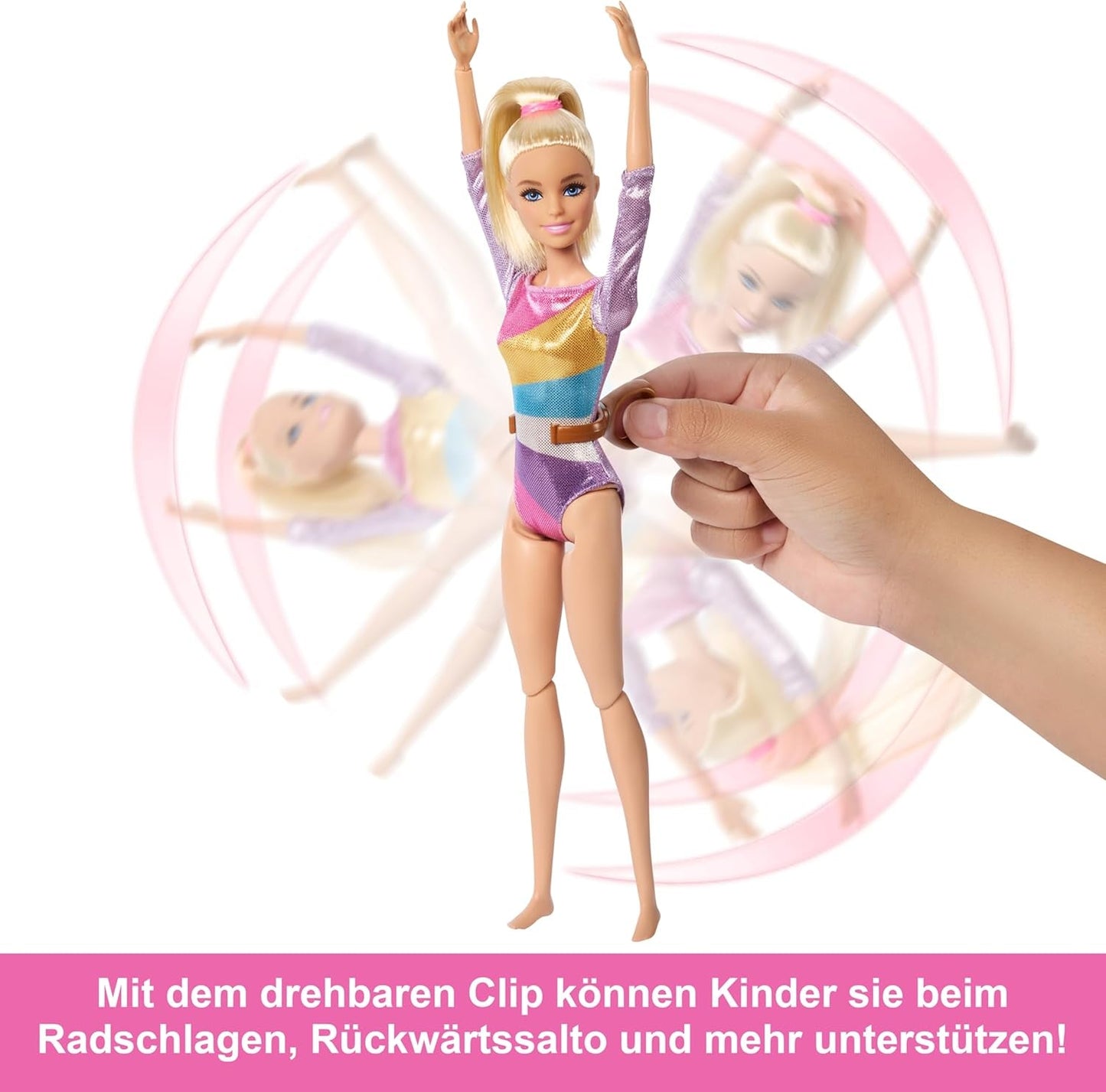 Zabawny zestaw gimnastyczny Barbie z równoważnią i ponad 10 tematycznymi elementami do zwycięskich historii, HRG52