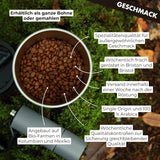EXHALE Bio GANZE BOHNEN – Dunkel Gerösteter Kaffee – opakowanie 450g – Mykotoxinfrei & Geeignet für Kuloodporna kawa – Single Origin i 100% Arabica Bohnen