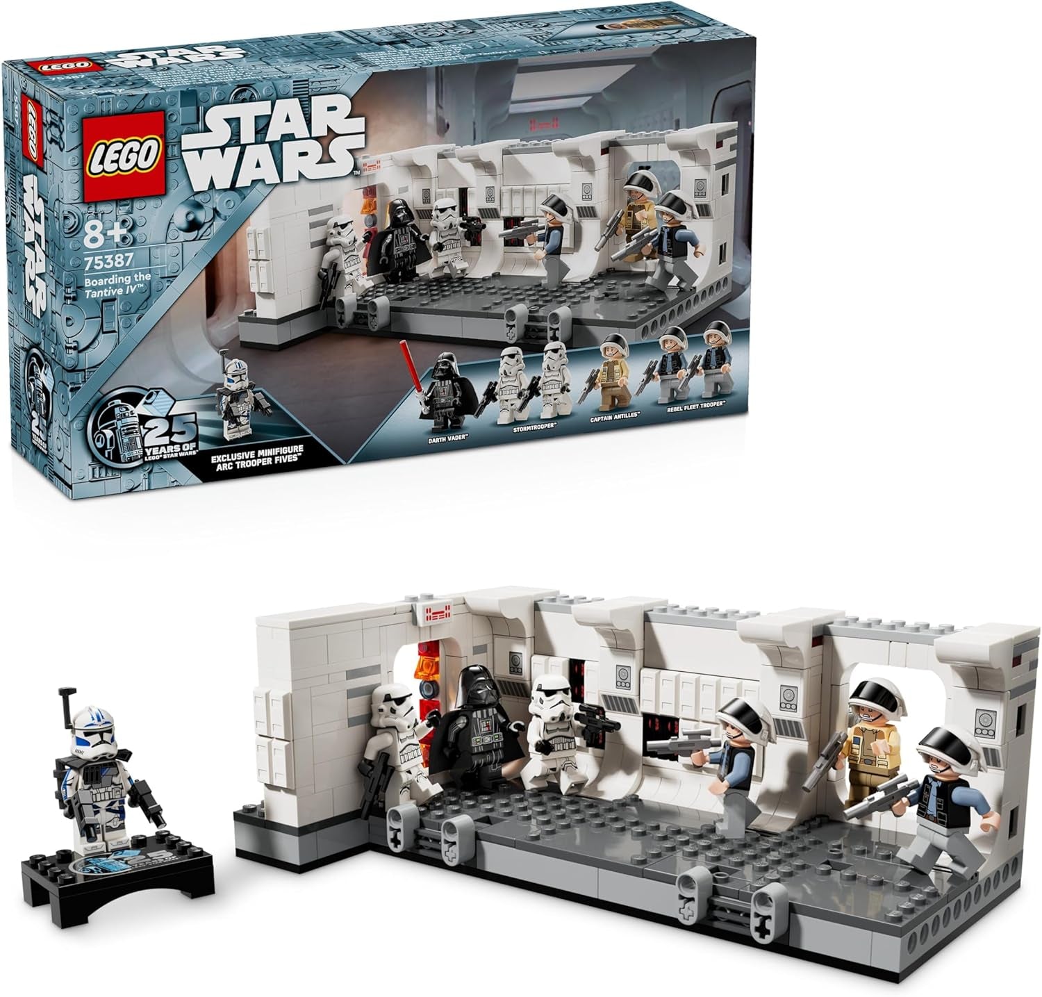 LEGO Star Wars Tantive IV Boarding, zabawka do budowania z filmu „Nowa nadzieja”, kolekcjonerski zestaw fantasy dla dzieci, pomysł na prezent dla chłopców i dziewcząt w wieku powyżej 8 lat oraz kolekcjonerów 75387 Zestawy do budowania Szukaj w LEGO-Store Boarding