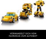 LEGO Icons Transformers Bumblebee, figurka robota kolekcjonerskiego dla dorosłych, zestaw do budowania filmów dla fanów science fiction, możliwość przekształcenia w samochód, zabawka przygodowa 10338 Zestawy do budowania Besuche den LEGO-Store