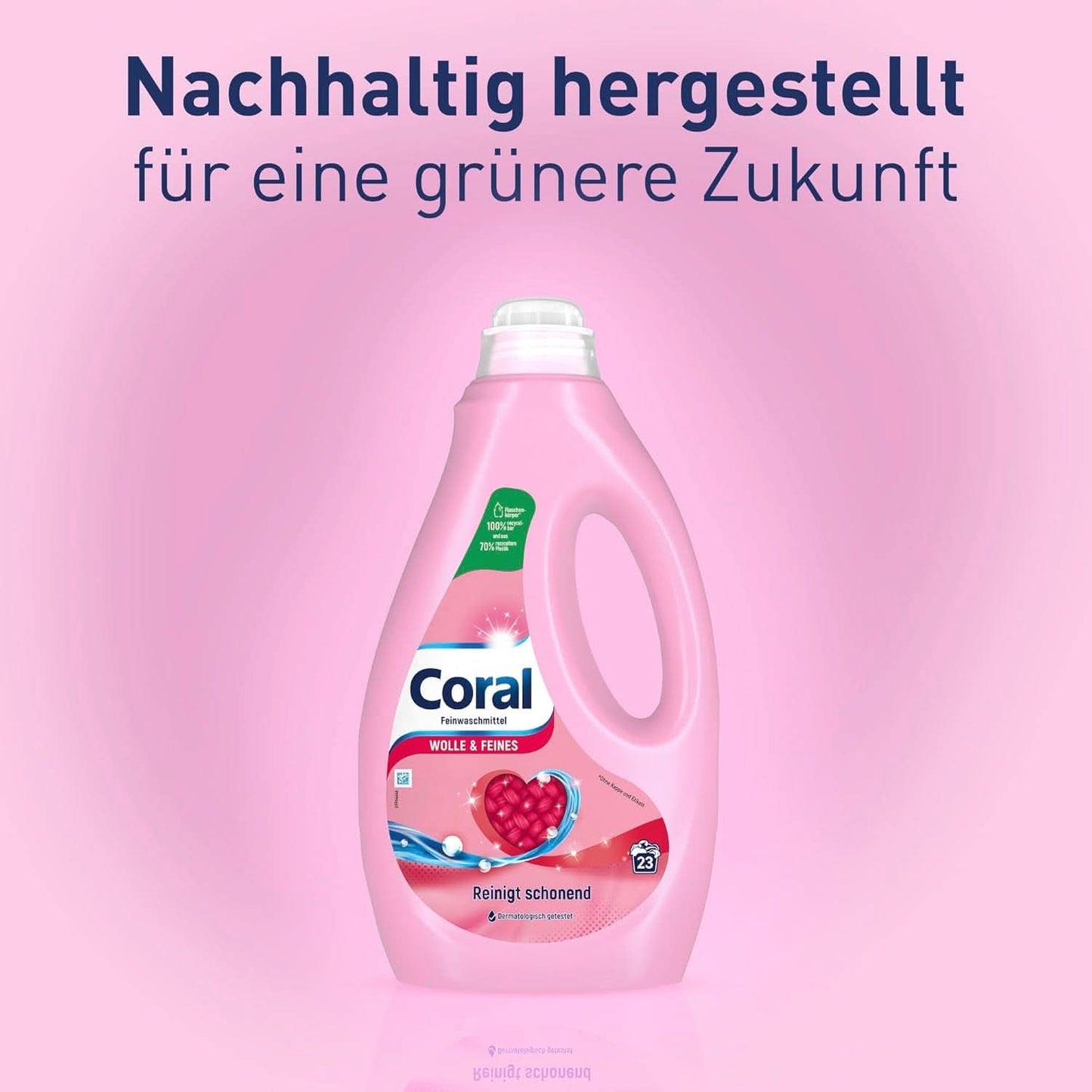 Koralowy delikatny detergent w płynie do wełny i prania delikatnego, 23 prania, 1,15 litra Proszki do prania Naty Shop