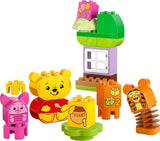 LEGO DUPLO - Disney Przyjęcie urodzinowe Kubusia Puchatka - zabawka edukacyjna dla przedszkolaków - zestaw 3 minifigurek, w tym Kubuś Puchatek, Tygrysek i Prosiaczek - pomysł na prezent dla chłopców i dziewcząt od 1,5 roku 10457 Zestawy konstrukcyjne Beuche w sklepie LEGO