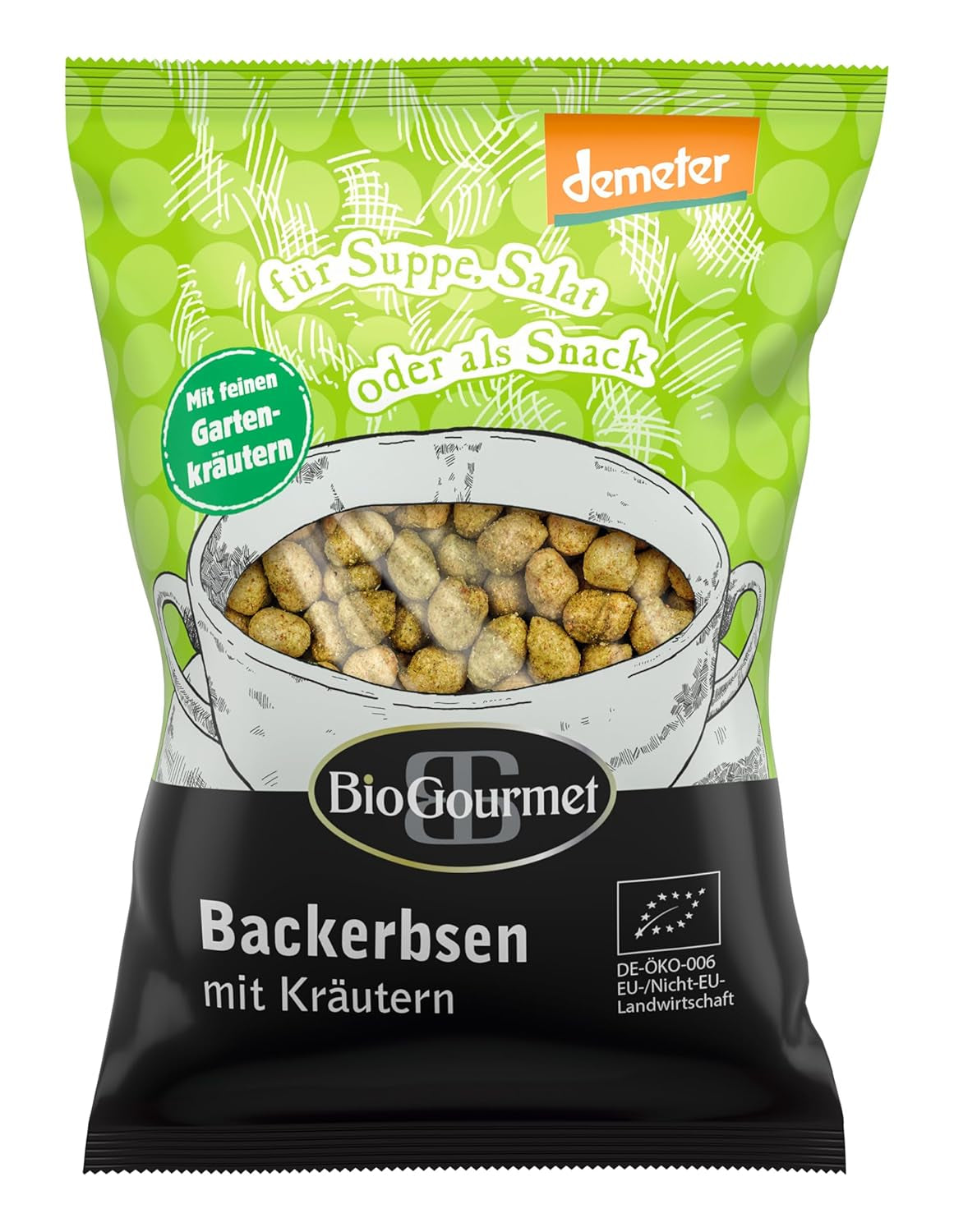 BioGourmet grzanki z ziołami, do zupy, sałatki lub jako przekąska, bio, Demeter, 100g