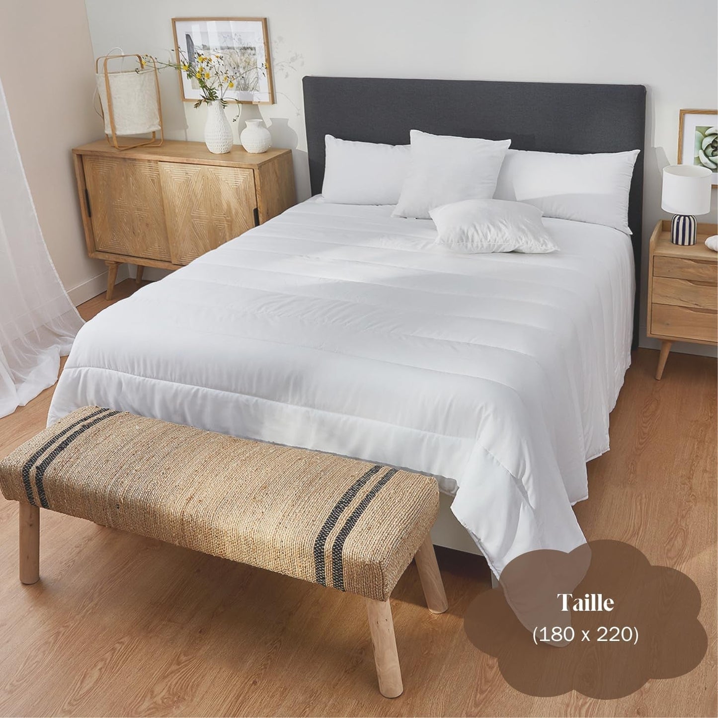 Pikolin Home - Konfigurowalne prześcieradło ze 100% bawełny, oddychające, trwałe i odporne Kołdry i kołdry Naty Shop