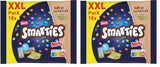 Woreczki Nestlé SMARTIES Mini XXL, soczewica w kolorze czekolady, idealne do dzielenia się i zabawy z rodziną i przyjaciółmi, naturalne kolory, opakowanie nadające się do recyklingu, opakowanie 2 szt. (1 x 259 g)