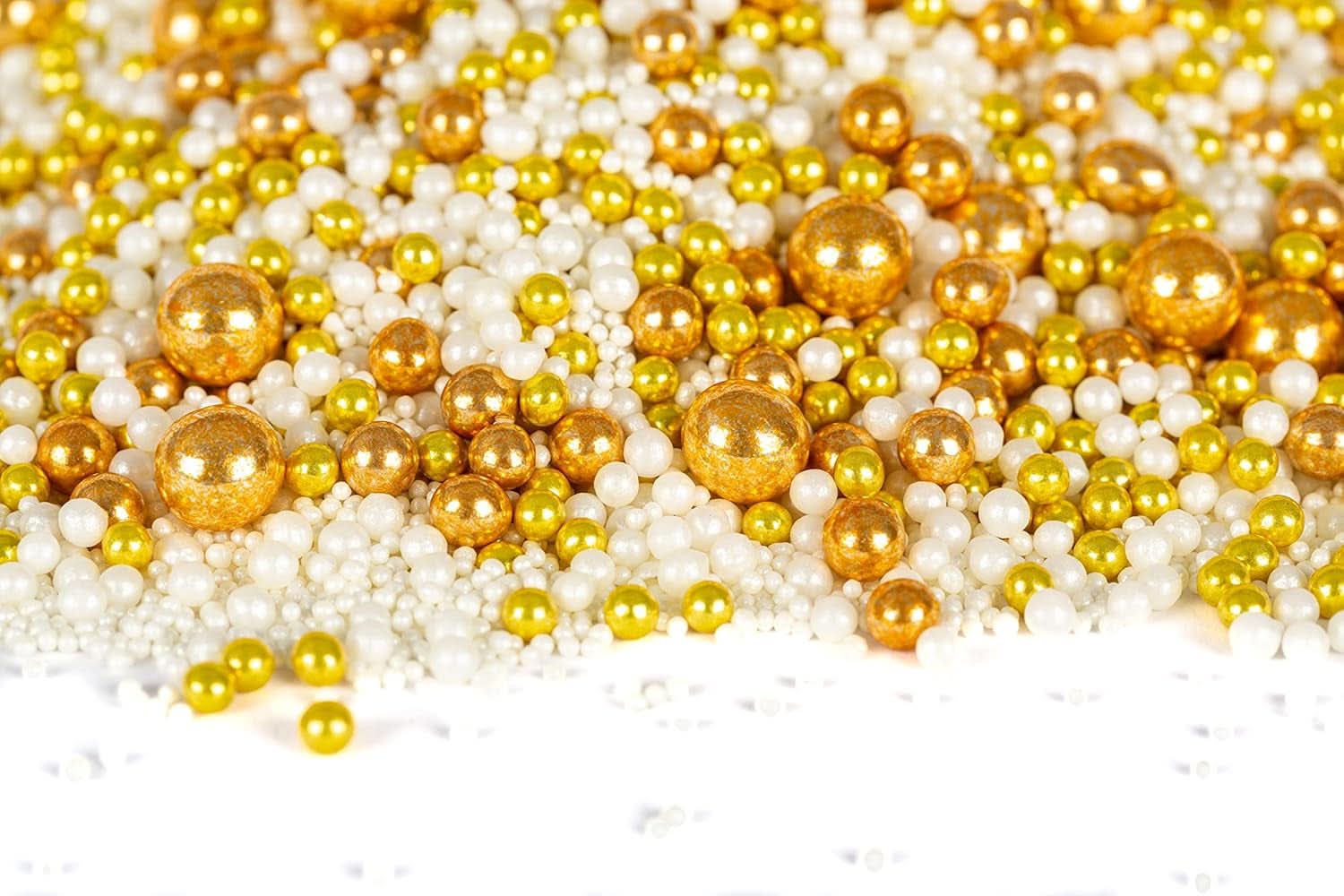Super Streusel Gold Glimmer, posypki o tematyce bożonarodzeniowej, 180 gramów Posypki Naty Shop