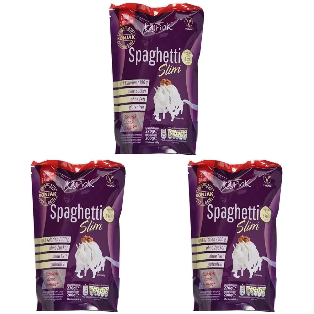 Cienkie wegańskie spaghetti, 200g (opakowanie 3 szt.)