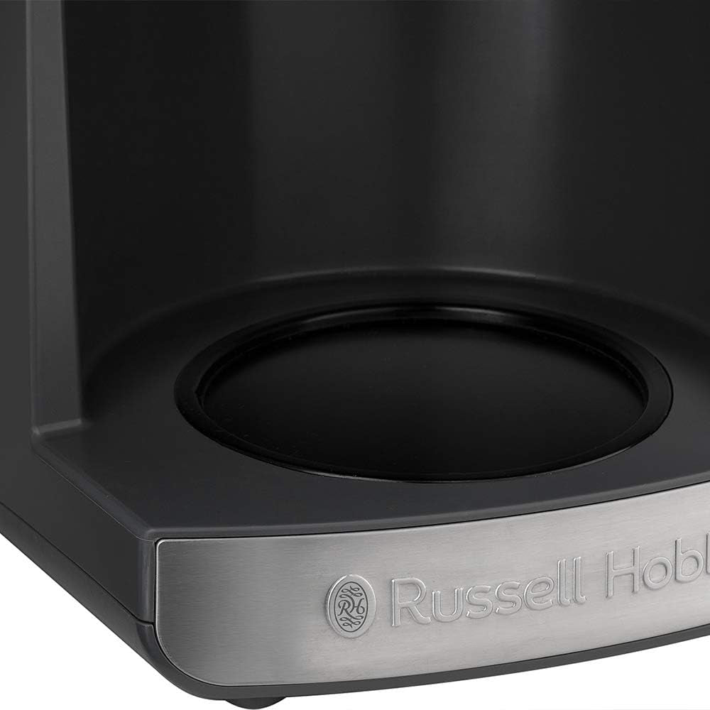 Ekspres do kawy Russell Hobbs z młynkiem i dzbankiem termicznym [cyfrowy timer, słuchawka prysznicowa dla optymalnej ekstrakcji i aromatu] Grind&Brew (1–10 filiżanek, 3 poziomy mielenia) Filtrowy ekspres do kawy 25620-56
