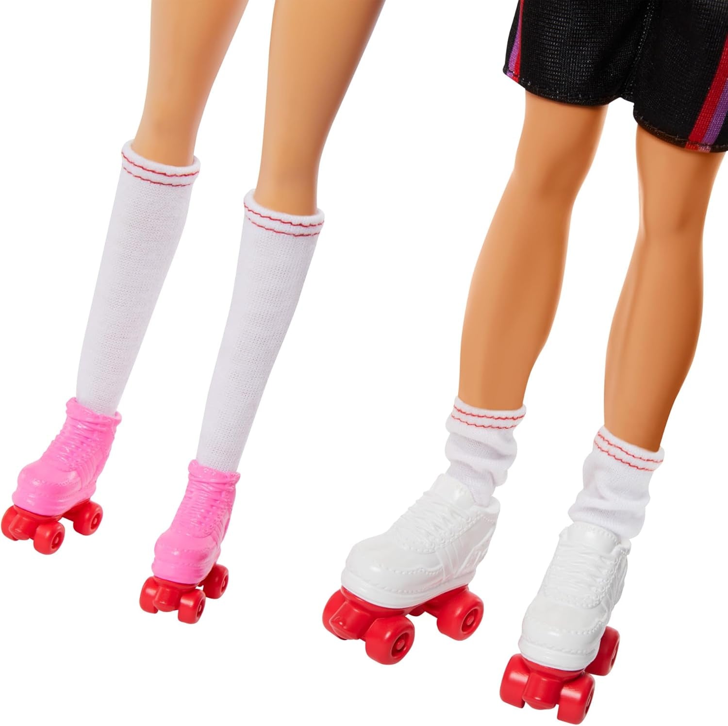 Zestaw Barbie Fashionistas z 2 modnymi lalkami i 6 akcesoriami, Barbie i Ken jeżdżący na rolkach, modne lalki, figurki kolekcjonerskie z okazji 65. rocznicy, HXK90