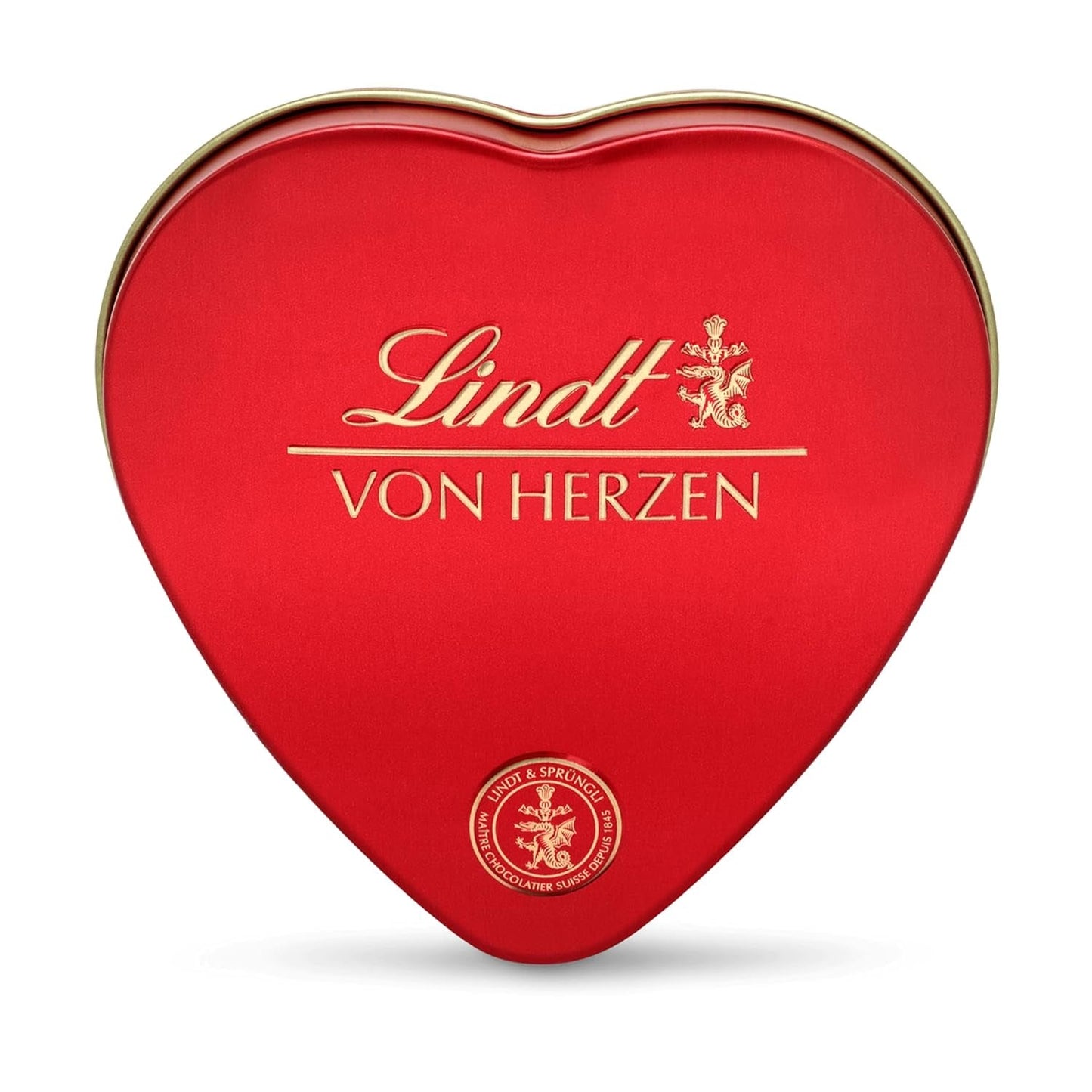 Lindt Czekolada od Serca | 30 g | 6 pralin w Marc de Champagne, Coeur à l'Orange, chrupiąca mleczna czekolada, pomarańczowy marcepan w pięknym pudełku w kształcie serca | Prezent czekoladowy | Czekoladowy prezent