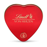 Lindt Czekolada od Serca | 30 g | 6 pralin w Marc de Champagne, Coeur à l'Orange, chrupiąca mleczna czekolada, pomarańczowy marcepan w pięknym pudełku w kształcie serca | Prezent czekoladowy | Czekoladowy prezent