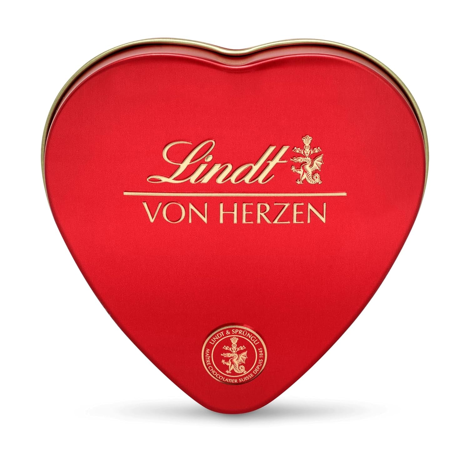 Lindt Czekolada od Serca | 30 g | 6 pralin w Marc de Champagne, Coeur à l'Orange, chrupiąca mleczna czekolada, pomarańczowy marcepan w pięknym pudełku w kształcie serca | Prezent czekoladowy | Czekoladowy prezent