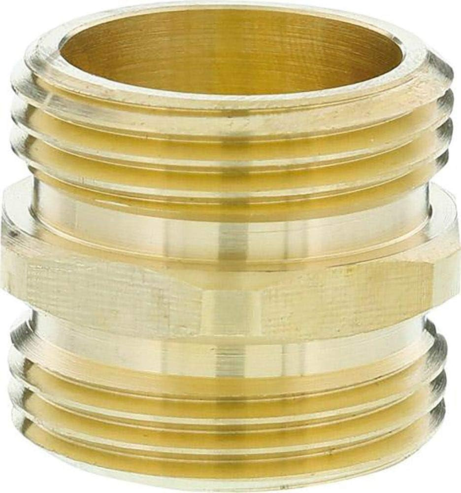 Złączka gwintowana Gardena z mosiądzu: Złącze mosiężne do podłączenia z obu stron, np. do pomp, gwint rurowy 26,5 mm (G 3/4 cala) (7260-20)