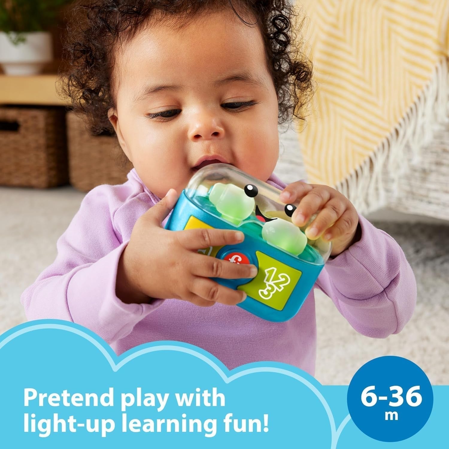 FISHER-PRICE Zabawna nauka i zabawa z zatyczkami do uszu - interaktywne zatyczki do uszu z zabawnymi światełkami, piosenkami do nauki i ćwiczeniami motorycznymi, ponad 20 piosenek i zdań, od 6 miesiąca życia, HWY45 Baby Toys Naty Shop
