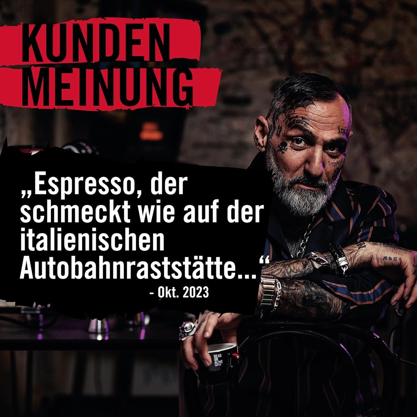 DEAD OR ALIVE Espresso No3 - Starke Espressobohnen 1kg - 100% Robusta - Kaffeebohnen für Kaffeevollautomat und Espressomaschine - Ganze Bohnen mit viel Koffein aus Italien - Kawa ziarnista