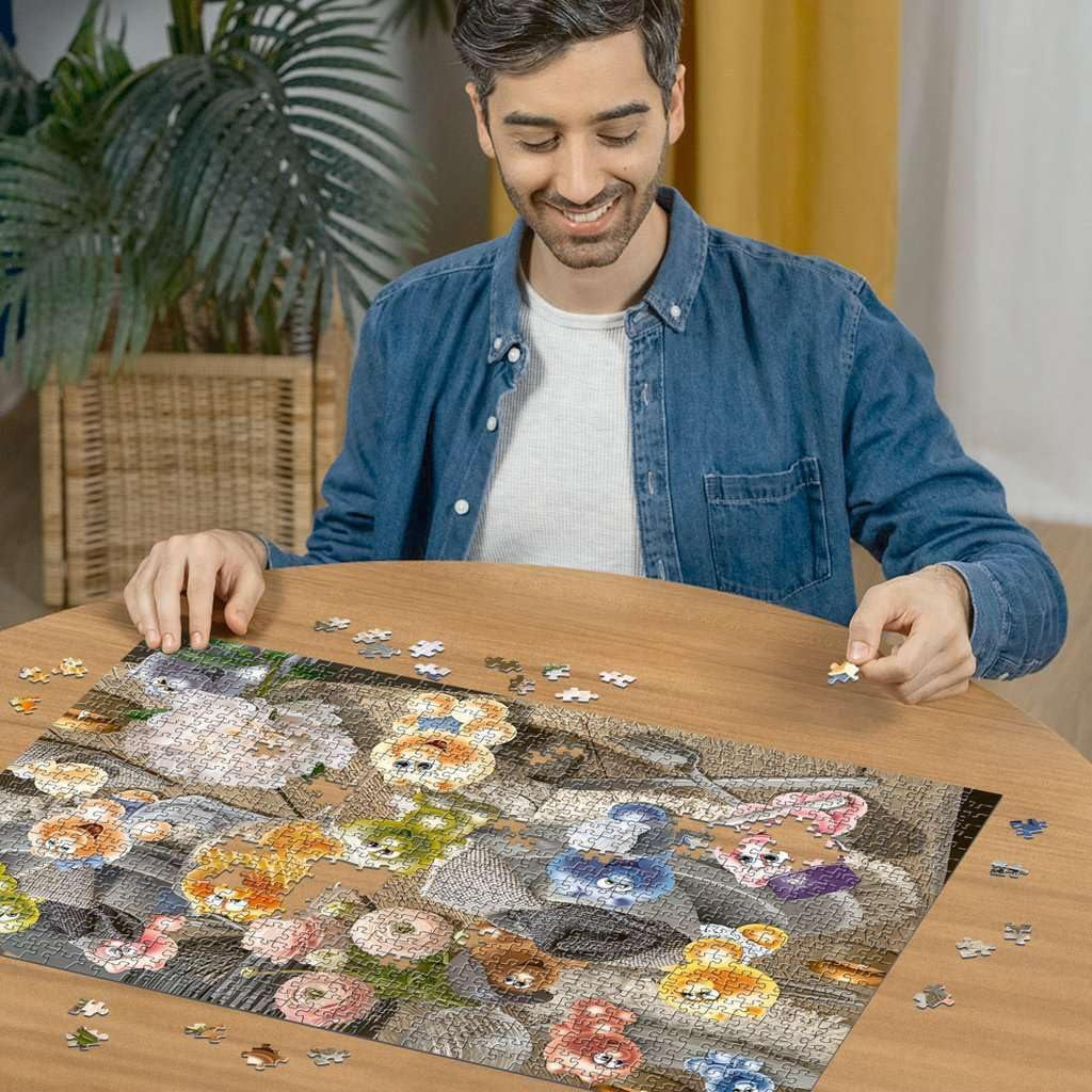 Ravensburger Puzzle 12000788 - Gelini nakrywa do stołu - 1000-elementowe puzzle dla dorosłych i dzieci od 14 lat, Puzzle Naty Shop