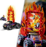 LEGO 60339 City Stuntz Zestaw kaskaderski z podwójną pętlą, zawiera. rampa, monster truck, 2 motocykle i 7 minifigurek, zabawka dla dzieci powyżej 7 lat Zestawy do budowania Besuche den LEGO-Store