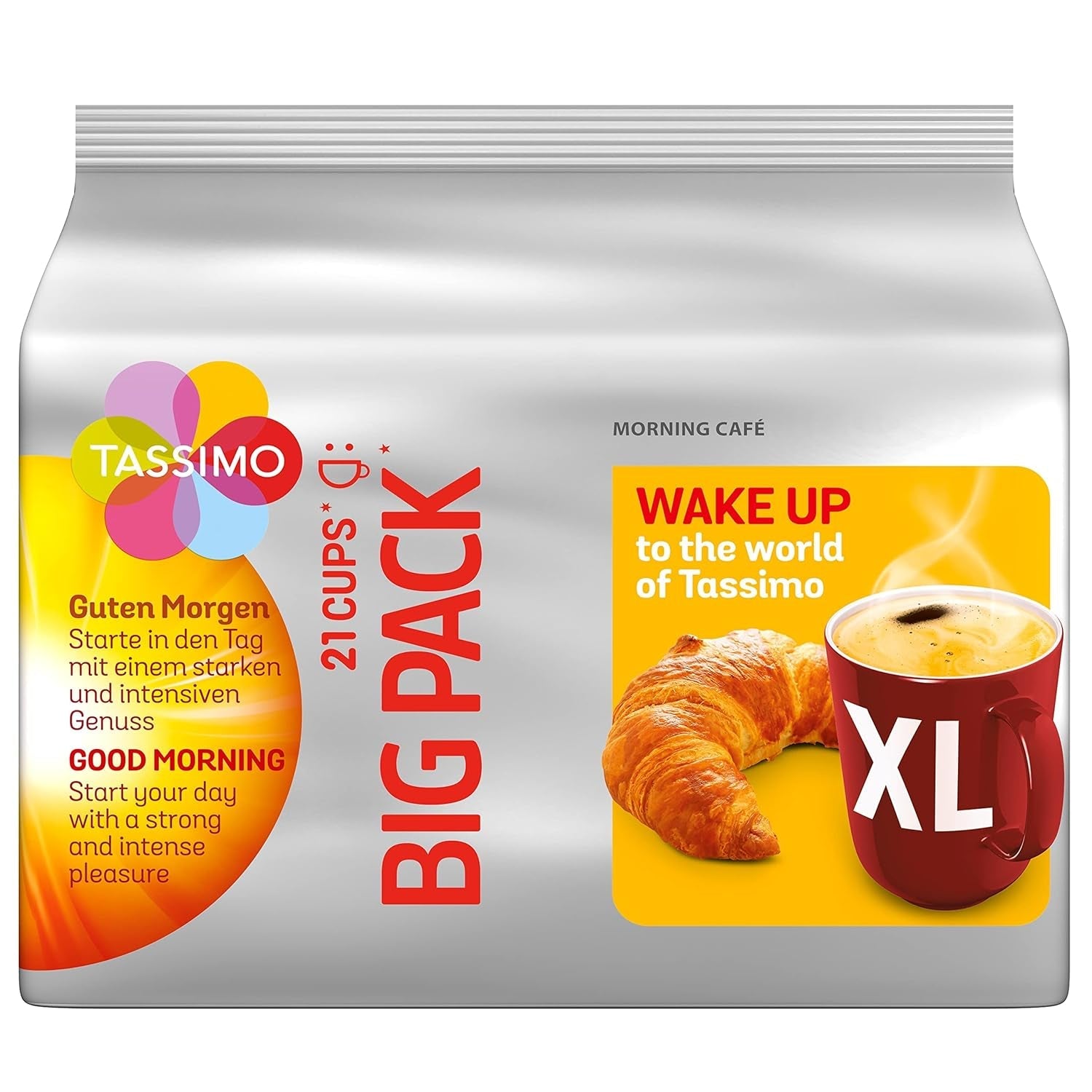 Tassimo Kapseln Moring Café XL Mocny i intensywny, duże opakowanie, 5 x 21 podkładek, 105 Kaffeekapseln