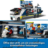 LEGO City Ciężarówka policyjna z laboratorium, quad policyjny i zabawkowa ciężarówka dla dzieci, prezent dla chłopców i dziewcząt od 7 lat oraz 5 minifigurek — 2 policjantów, 1 naukowiec i 2 oszustów 60418 Zestawy do budowania Szukaj w sklepie LEGO
