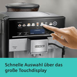 Automatyczny ekspres do kawy Siemens EQ.6 plus s700 TE657503DE, do wielu specjałów kawowych, spieniacz do mleka, młynek ceramiczny, podwójna funkcja kawy, zapobiega osadzaniu się kamienia, automatyczne czyszczenie parą, 1500 W, stal nierdzewna