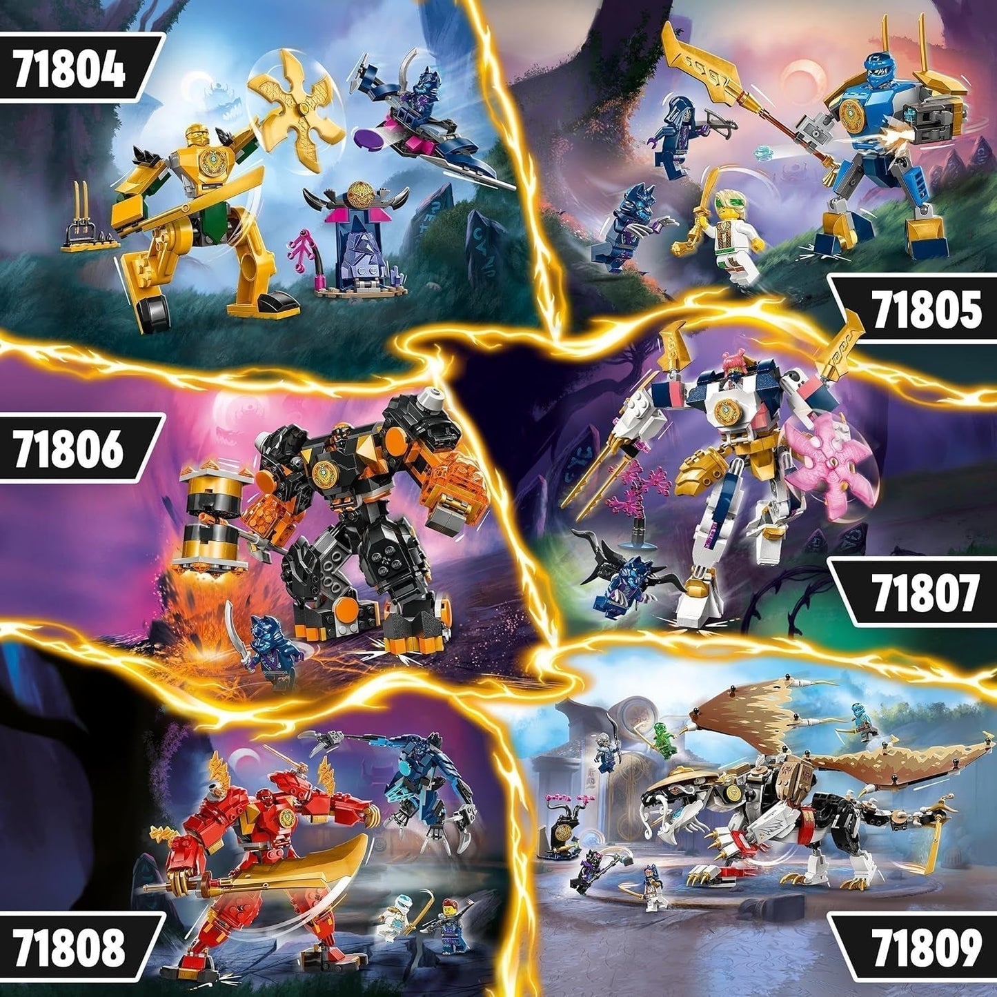 LEGO NINJAGO Mech bojowy Jaya, zabawka ninja dla dzieci z figurkami, w tym minifigurką Jaya z mini kataną, figurkami i mechem, mały prezent dla kreatywnych chłopców i dziewcząt od 6 lat 71805 Zestawy do budowania Besuche den LEGO-Store