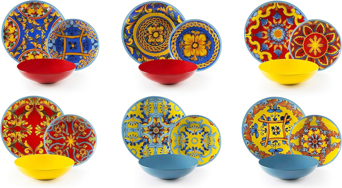 Excelsa Trinacria Teller-Set, 18-teilig, Porzellan i Keramik