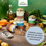 Herbaria Himmel auf Erden bio 100g M-Dose – fertiges Bio-Gewürzsalz für Rind-, Kalb- und Schweinefleisch als Braten oder Kurzgebratenes – w nachhaltiger Aromaschutz-Dose