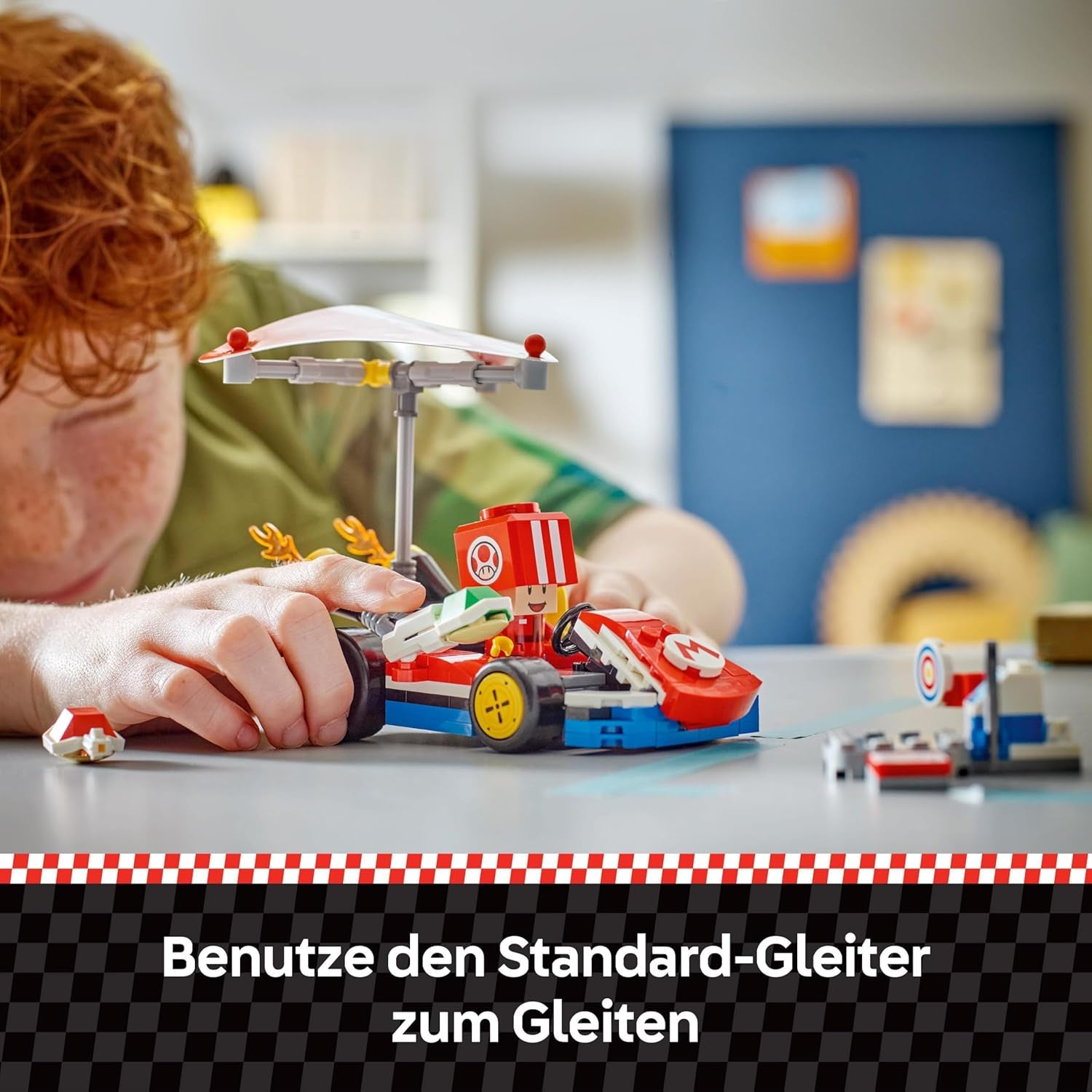 LEGO Super Mario: Mario Kart — standardowy gokart, kolekcja Nintendo, prezent dla dzieci, pozwala chłopcom, dziewczętom i graczom od 7 lat na niezależną zabawę, zabawka przygodowa z figurką ropuchy 72032 Zestawy do budowania Besuche den LEGO-Store