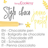Scrapcooking - Pastelowy żółty długopis cukrowy - Żółty cukier do pisania 25g - Dekoracyjny długopis z cukrem jadalnym - Pisanie i rysowanie - Etykietowanie Fondant, Lukier, Ciasta - 6804
