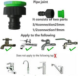 Wąż ogrodowy o długości 30 m, elastyczny wąż wodny o długości 30 stóp z 8-strumieniową dyszą natryskową, wodoodporny, zwijany wąż o dużej wytrzymałości ze złączami 3/4” i 1/2” (30 m, zielony)