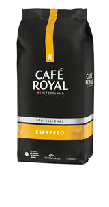 Café Royal Professional Line Espresso - Kawa ziarnista do automatycznych ekspresów do kawy, Intensywna treść, Intensywne palenie, Moc 3/5, Rainforest Alliance, 1 kg
