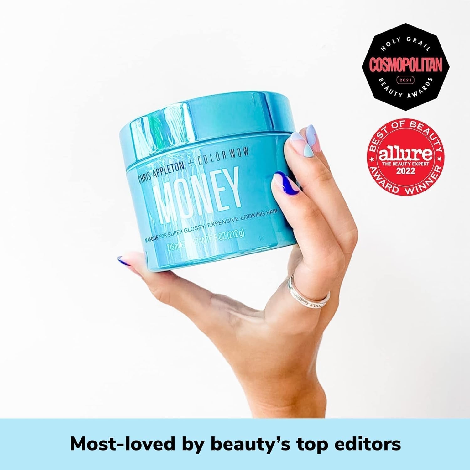 COLOR WOW Nawilżająca maska do włosów Money 215 ml - maska do włosów suchych i zniszczonych, nawilżanie włosów - pielęgnacja i termoochrona włosów, niebieska Maska do włosów Naty Shop