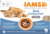 IAMS Delights Sea Collection Katzenfutter Nass - Opakowanie zbiorcze z Fisch Sorten (Lachs, Thunfisch, Makrela, Seefisch) w sosie, Nassfutter für Katzen od 1 Jahr, 12 x 85g