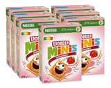 NESTLE Strawberry Minis, płatki zbożowe o smaku truskawkowym z mąką razową, zestaw 7 x 375 gramów Zboża Naty Shop