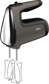 Mikser ręczny Tefal HT650E Power Mix Silence | 600 W | Sterownik zmiennej prędkości | Funkcja Turbo-Und Auswurf | Silnik do ekstremalnej rekreacji | Zawiera 2 Rührbesen i 2 Knethaken | Kuchnia pszenna Naty Shop Single