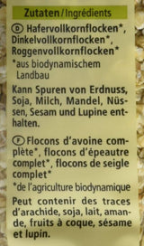 Bio 3-Korn Flocken, 500 g płatków zbożowych Naty Shop