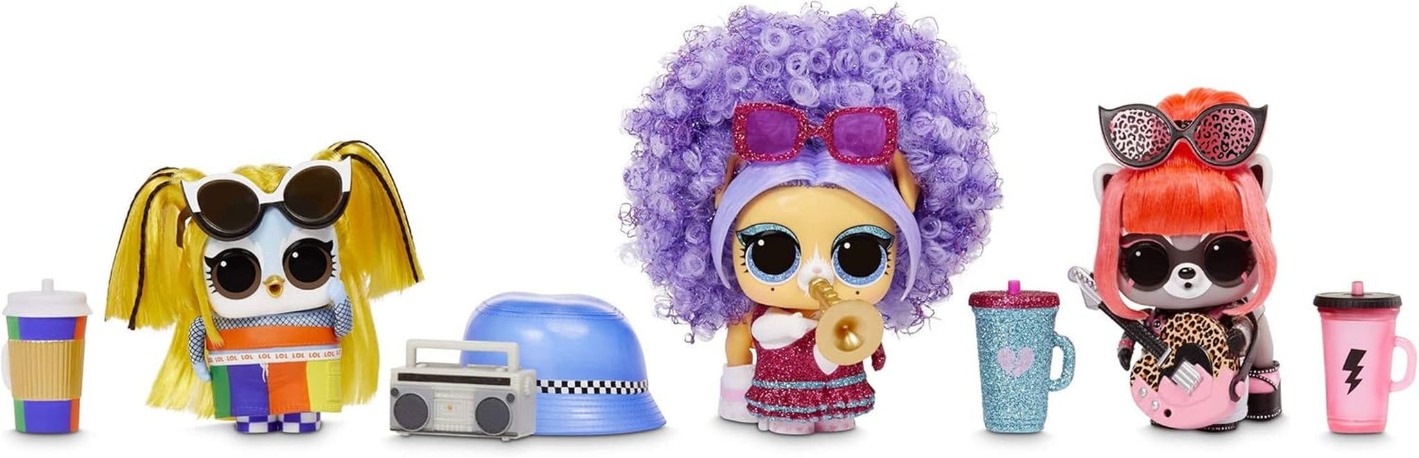 LOL niespodzianka! 567080E7C Remix Pets – przedmiot kolekcjonerski – 9 niespodzianek z naturalnymi włosami, akcesoriami i tekstami niespodzianek
