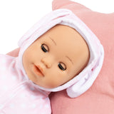 Bayer Design 93822AA Babypuppe Anna, sricht 24 Babylaute, weicher Körper, Schlafaugen, Schnuller, Flasche, 38 cm, różowy, mały