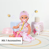 BABY Born Lena (Little Baby Girl) 36Cm, lalka 7-funkcyjna dla dzieci od 1 roku życia, działa bez baterii, duża lalka 36cm Dolls Naty Shop