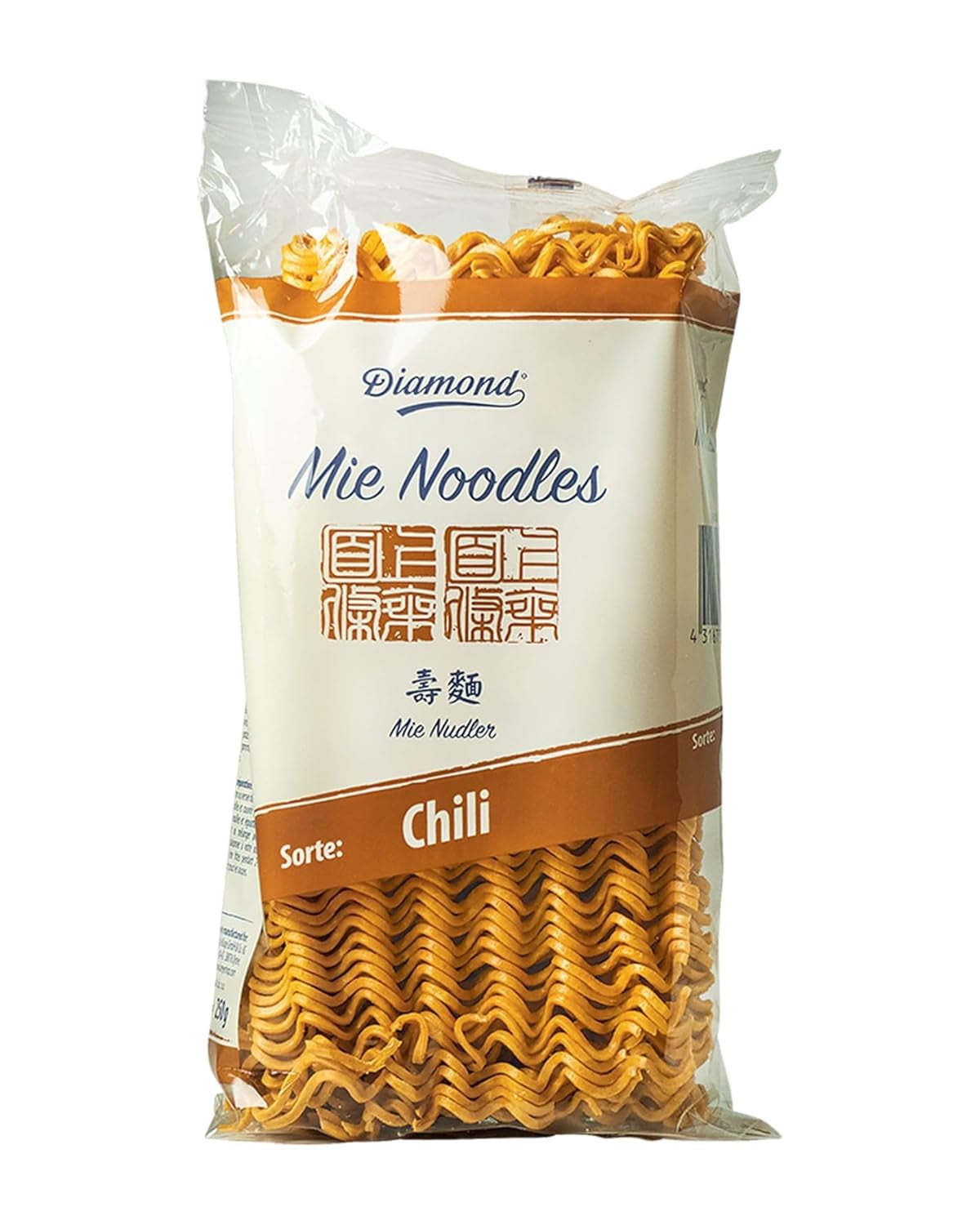 DIAMOND Mie Chili Noodles, makaron pszenny z dodatkiem chili, bez jajek, szybki i łatwy, wegetariański - 1 x 250 g