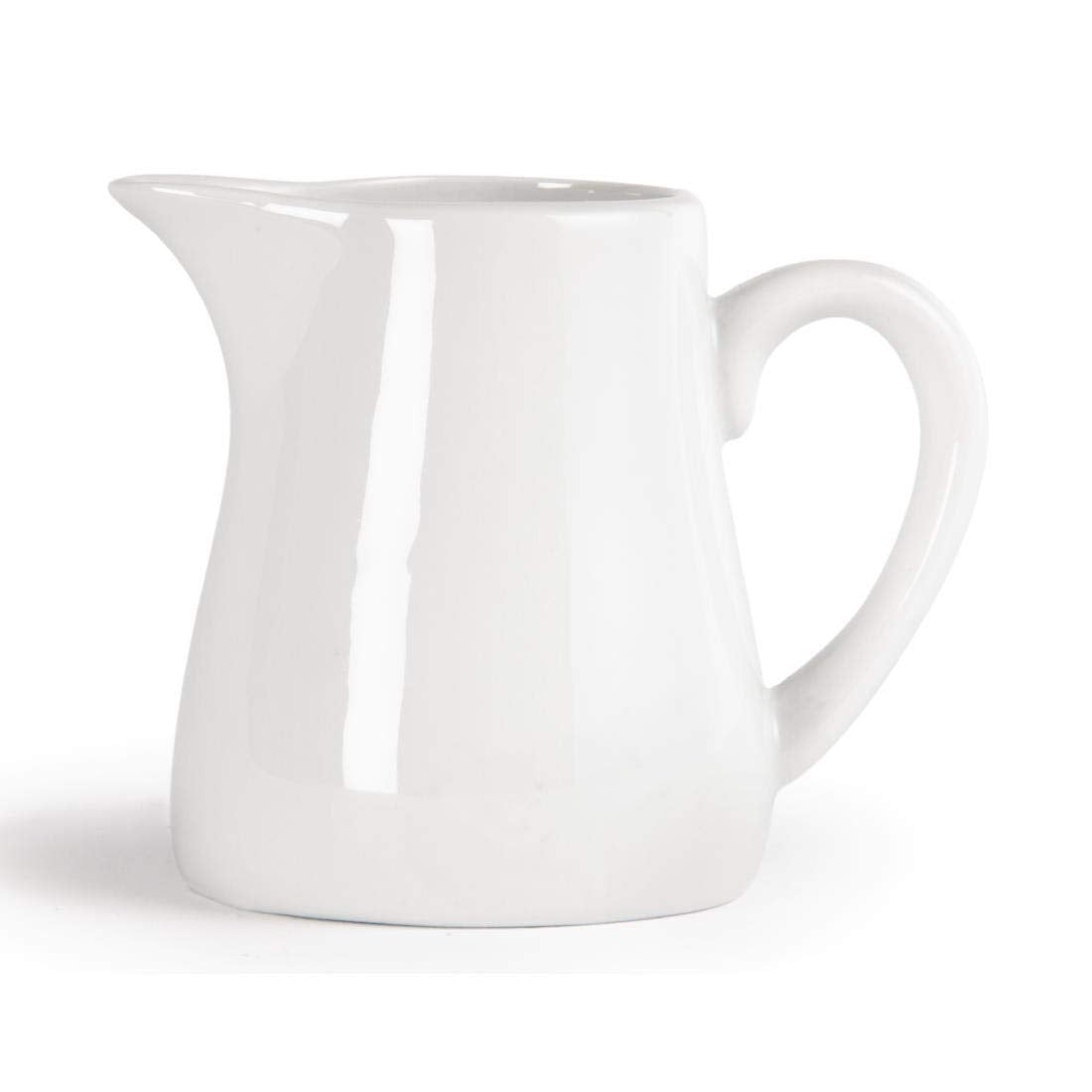 Olympia Whiteware Servierkannen 170 ml/6 oz (6 sztuk), weisses Porzellan - Kanne mit Henkel, idealny für Milch, Sahne, Vanillepudding, Soßen, Bratensoße - spülmaschinen- und mikrowellengeeignet, Café-Restaurant-Hausgebrauch, U819