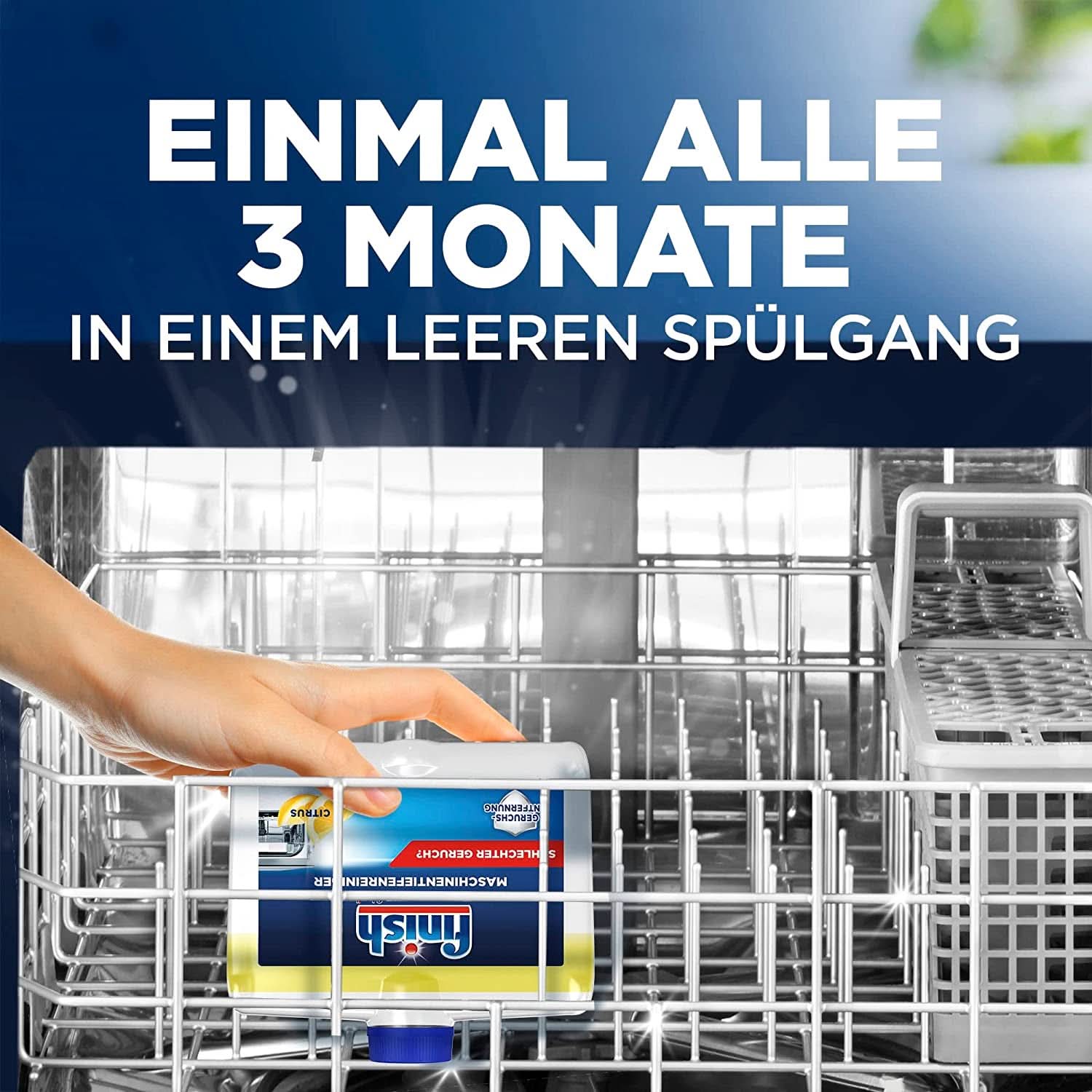 Finish Deep Machine Cleaner Citrus - płynny środek do czyszczenia maszyn przeciw osadom z kamienia i tłuszczu, zapewniający czystą zmywarkę - opakowanie ekonomiczne Naty Shop