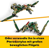 LEGO Creator T.Rex, Dino 3 w 1 Transformowalny Triceratops lub Pterodaktyl, mobilny model dinozaura dla dzieci, prezent dla chłopców i dziewcząt 31151 Zestawy do budowania Besuche w sklepie LEGO