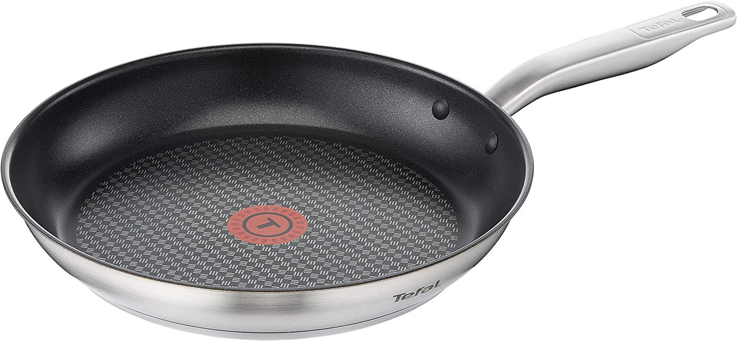 TEFAL VIRTUOSO patelnia 28 cm, patelnia ze stali nierdzewnej, garnki i patelnie indukcyjne Naty Shop 28 cm z powłoką nieprzywierającą