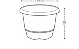 elho Amiga Round 30 - Doniczka do użytku wewnątrz i na zewnątrz - 100% plastiku pochodzącego z recyklingu - Ø 29,5 x wys. 20,2 cm - Beżowy/Beżowy Grzyb