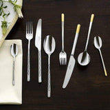 Villeroy & Boch - Sztućce Ella częściowo pozłacane złoto, 30 sztuk, 6 osób, można myć w zmywarce, stal nierdzewna Kitchen Naty Shop