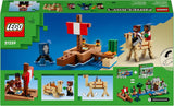 LEGO Minecraft Podróż statkiem pirackim Kałamarnica i wielbłąd Figurka pirata Zabawka do budowania statku Odgrywanie ról Prezent dla chłopców i dziewcząt w wieku 8 lat 21259 Zestawy do budowania Besuche den LEGO-Store
