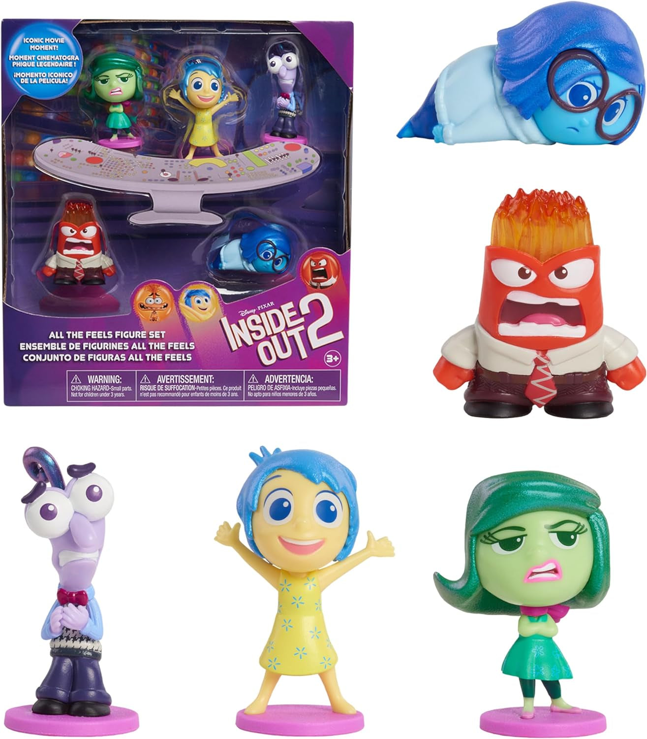 Just Play Disney i Pixar Inside Out 2 minifigurki Figurki kolekcjonerskie Wysokie od 2,5 cm do 6,4 cm Zabawki dla dzieci w wieku od 3 lat i więcej Figurki Naty Shop All The Feels Zestaw figurek