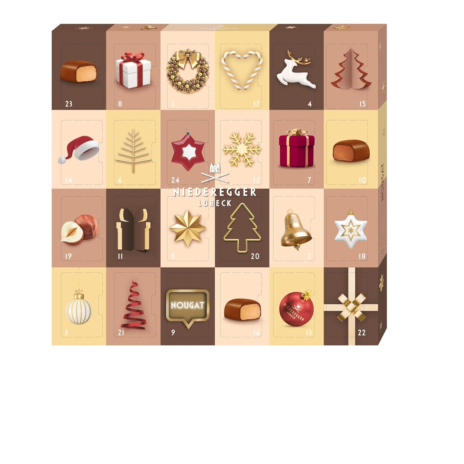 Kalendarz adwentowy Niederegger Mini Nougat 180g